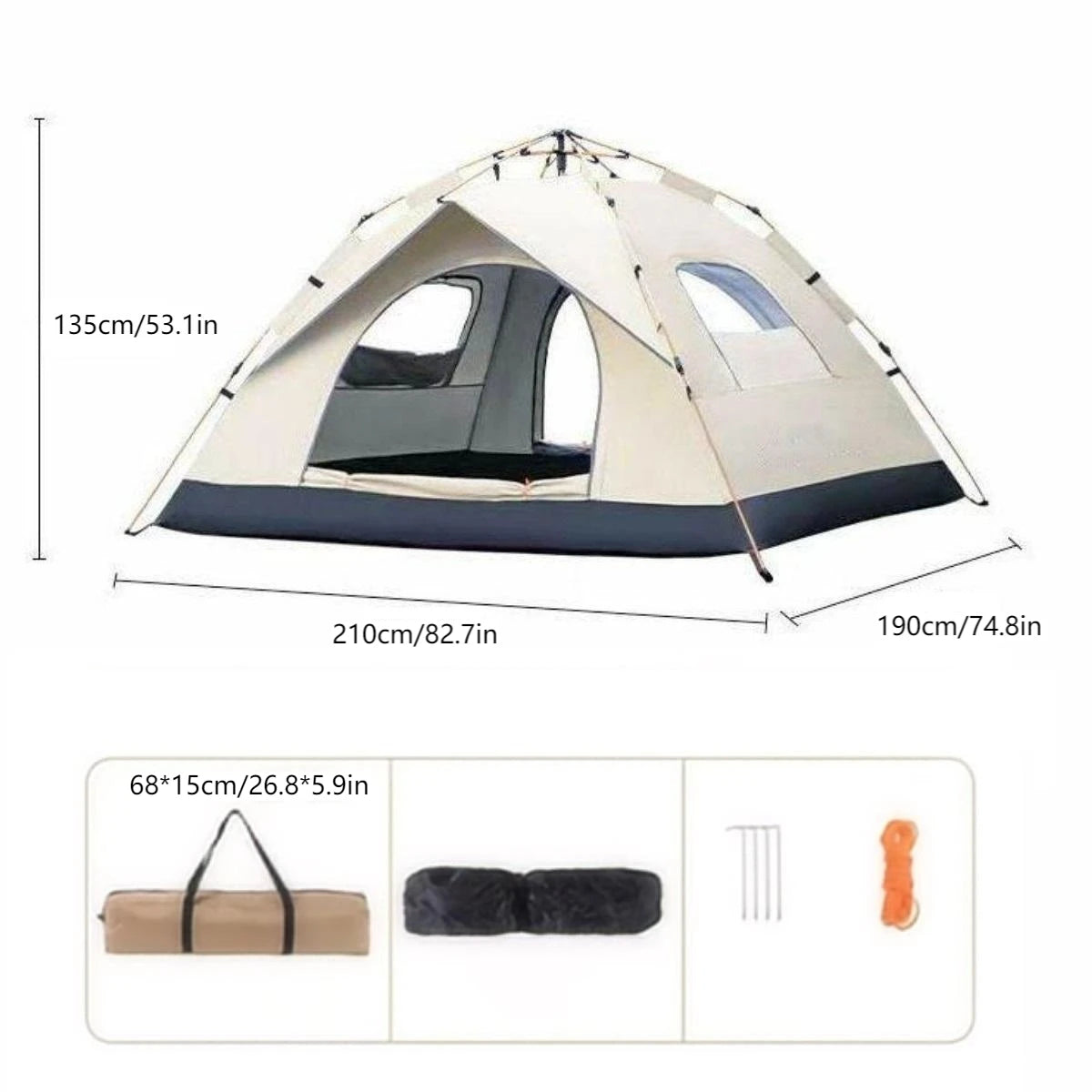 Pakicetus Outdoor Shelter Camping Tent Waterproof Reliable