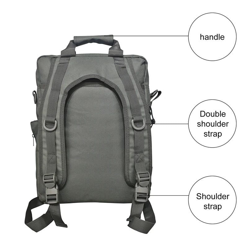 LQARMY Molle Laptop Bag Tactical Messenger Backpack for Outdoors