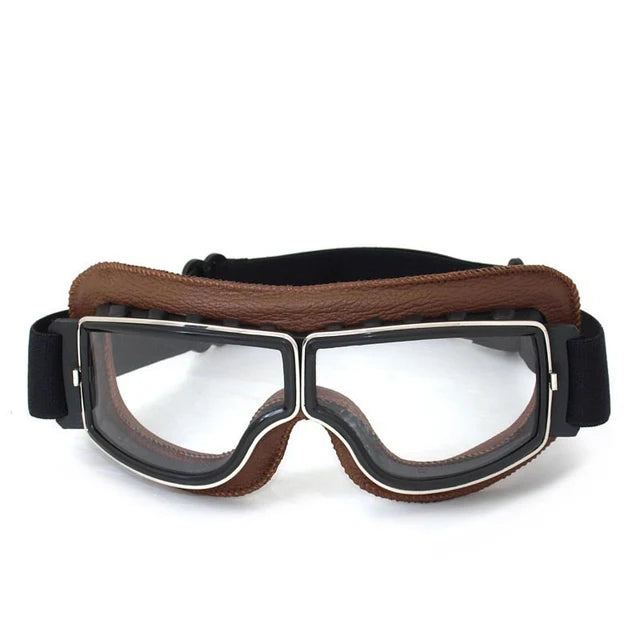Motorcycle Glasses Windproof Leather Folding Sunglasses For Riders