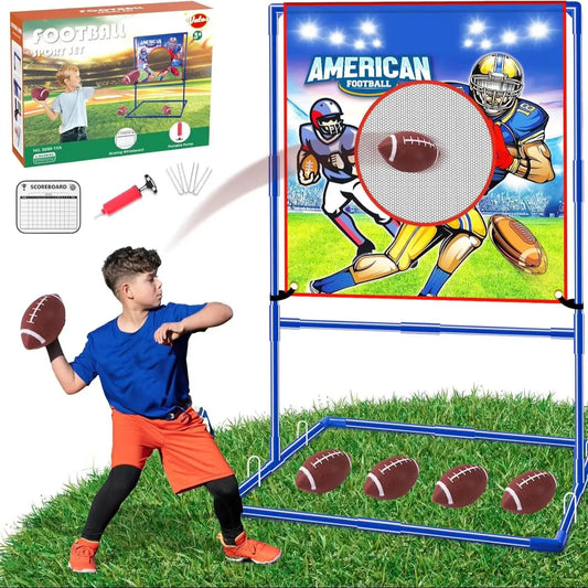 VATOS Indoor Outdoor Football Toss Target Game With Inflatable Balls