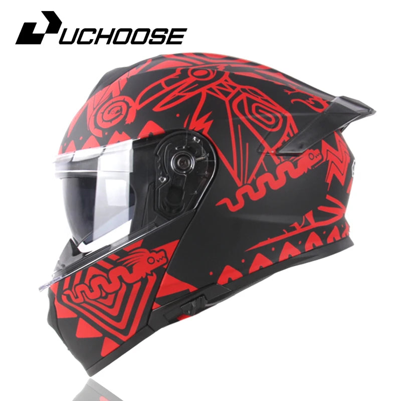 Uchoose DOT Certified Modular Flip Up Motorcycle Helmet